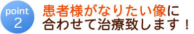 患者様に合わせた治療